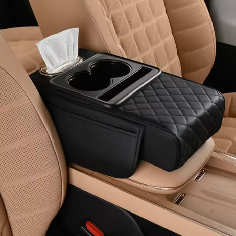 Armrest heightening storage box