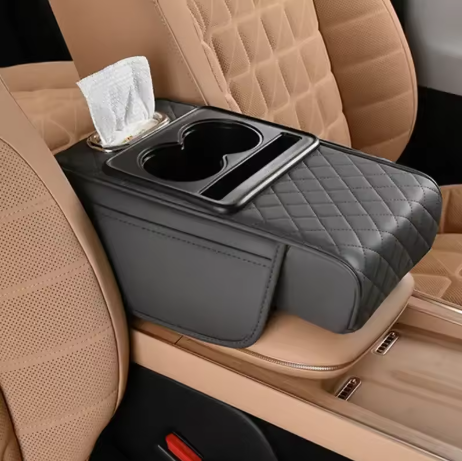Armrest heightening storage box